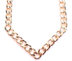 V-Shaped Gold Curb Chain