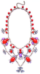 Luxe Crystal Color Stone Statement Necklace