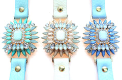 Leather Pastel Bracelets- 3 Color Options