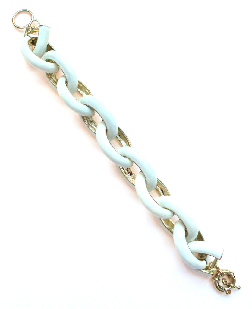 Chunky Enamel Chain Link Bracelets- 3 Color Options