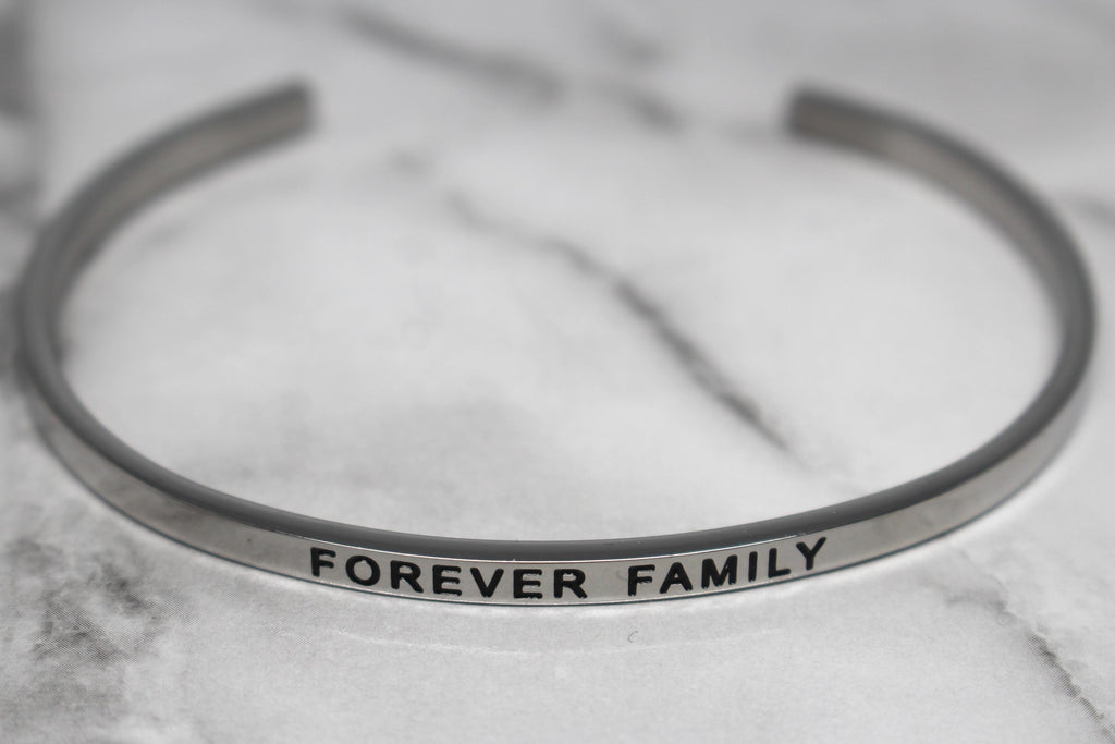 FOREVER FAMILY* Cuff Bracelet- Silver