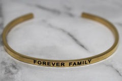 FOREVER FAMILY* Cuff Bracelet- Gold