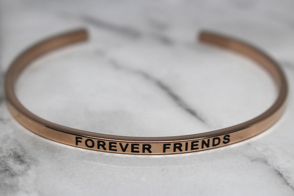 FOREVER FRIENDS* Cuff Bracelet- Rose Gold
