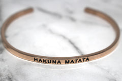 HAKUNA MATATA* Cuff Bracelet- Rose Gold
