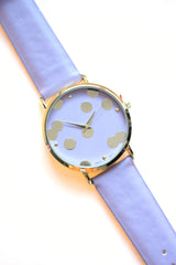 Leather Golden Dot Watches