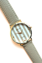 Leather Striped Trendy Watches- 2 Color Options