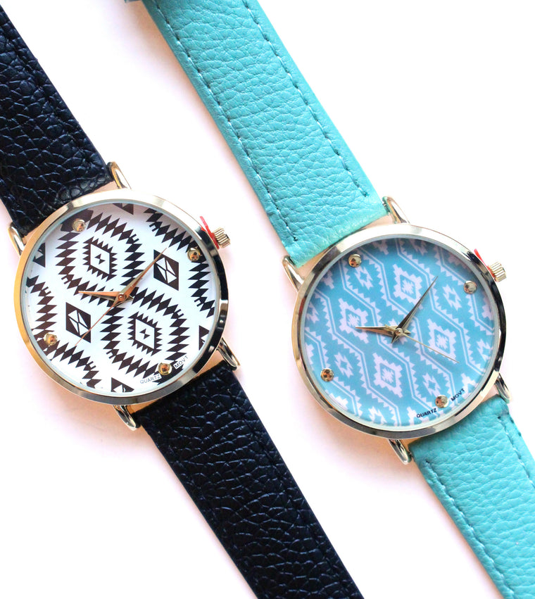 Leather Aztec Trendy Watches