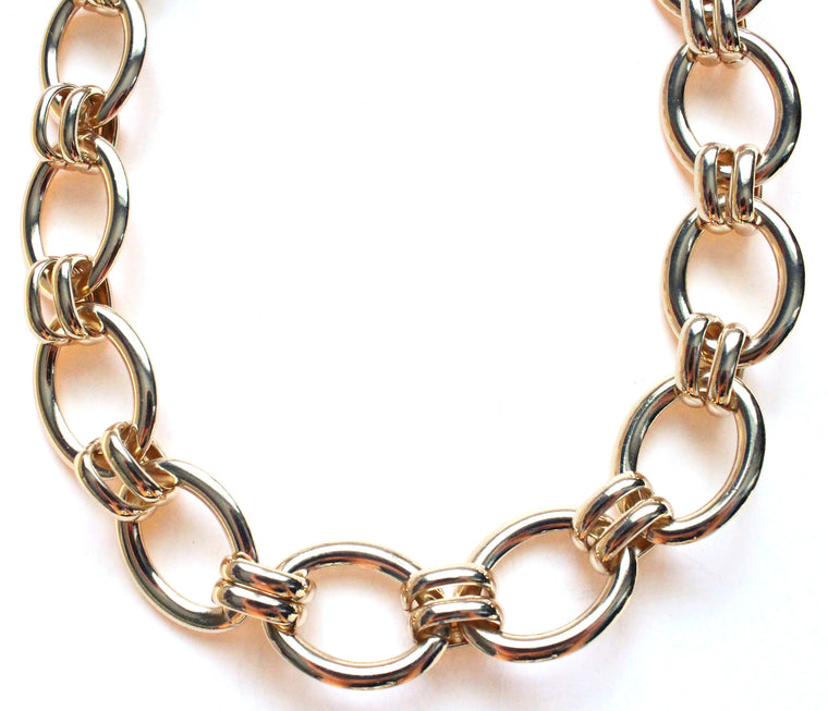 Chain Linked Gold Plated Necklace