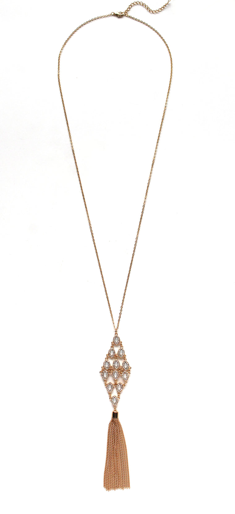 Lorena Cascade Shimmer Tassel Necklace