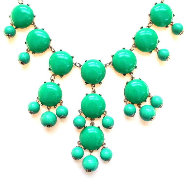 Bubble Statement Necklace- Green