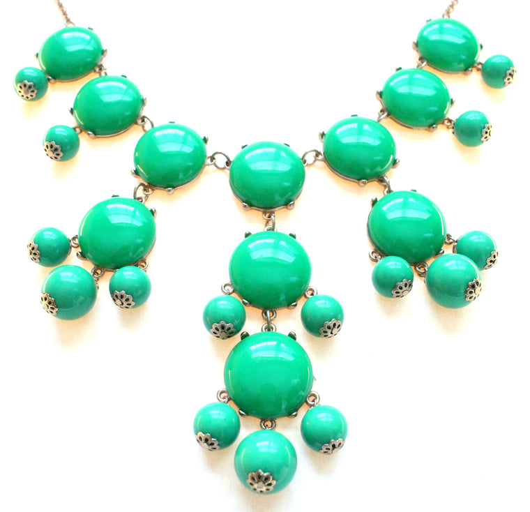 Bubble Statement Necklace- Green