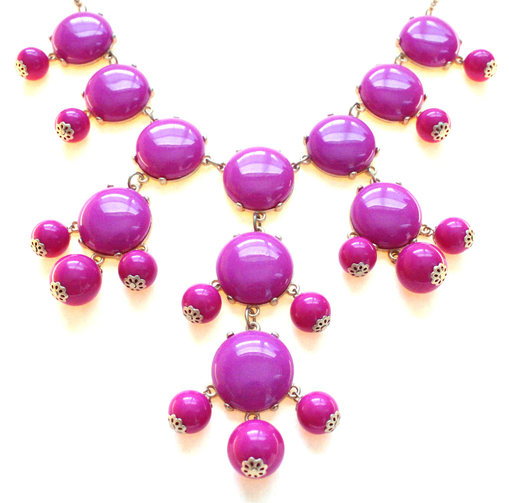 Bubble Statement Necklace- Pink
