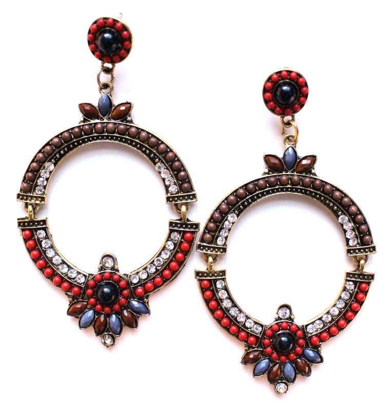 Boho Glam Hoop Earrings