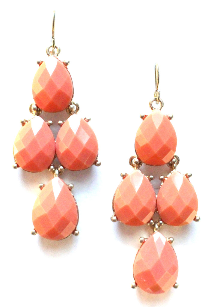 Peach Gemstone Earrings