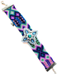 Folkloric Crafted Sparkle Star Pendant Bracelet- 5 Color Options