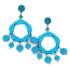 Dulce Hoop Earrings- Turquoise