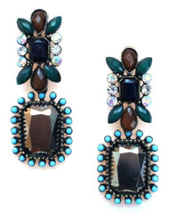 Gatsby Stone Dangle Earrings- Multi