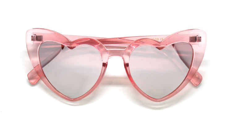 Heart Eye Sunglasses- Pink