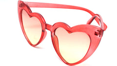 Heart Eye Sunglasses- Red