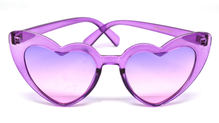 Heart Eye Sunglasses- Purple
