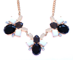 Bumble Bee Statement Necklace- Black & Ivory