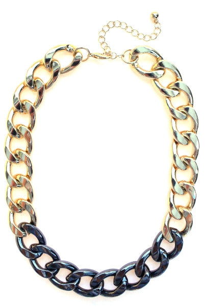Two-Tone Chain Linked Necklace
