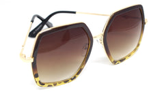Genevieve Over-sized Sunglasses- Brown/Tortoise Frame