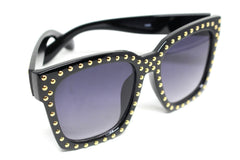 Jacqueline Studded Sunglasses- Black Frame