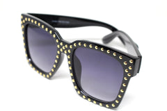 Jacqueline Studded Sunglasses- Black Frame