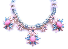 Leather & Jewels Statement Necklace