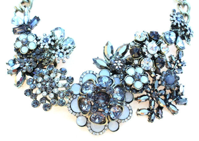 Luxe Multi Flower Crystal Necklace