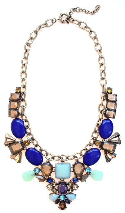 Stone Collage Statement Necklace