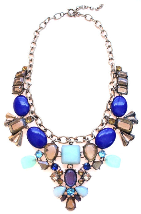 Stone Collage Statement Necklace