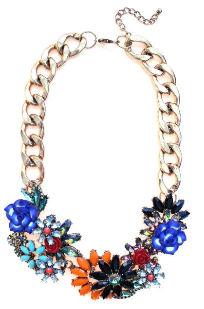 Luxe Chunky Floral Statement Necklace