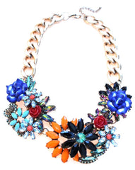 Luxe Chunky Floral Statement Necklace