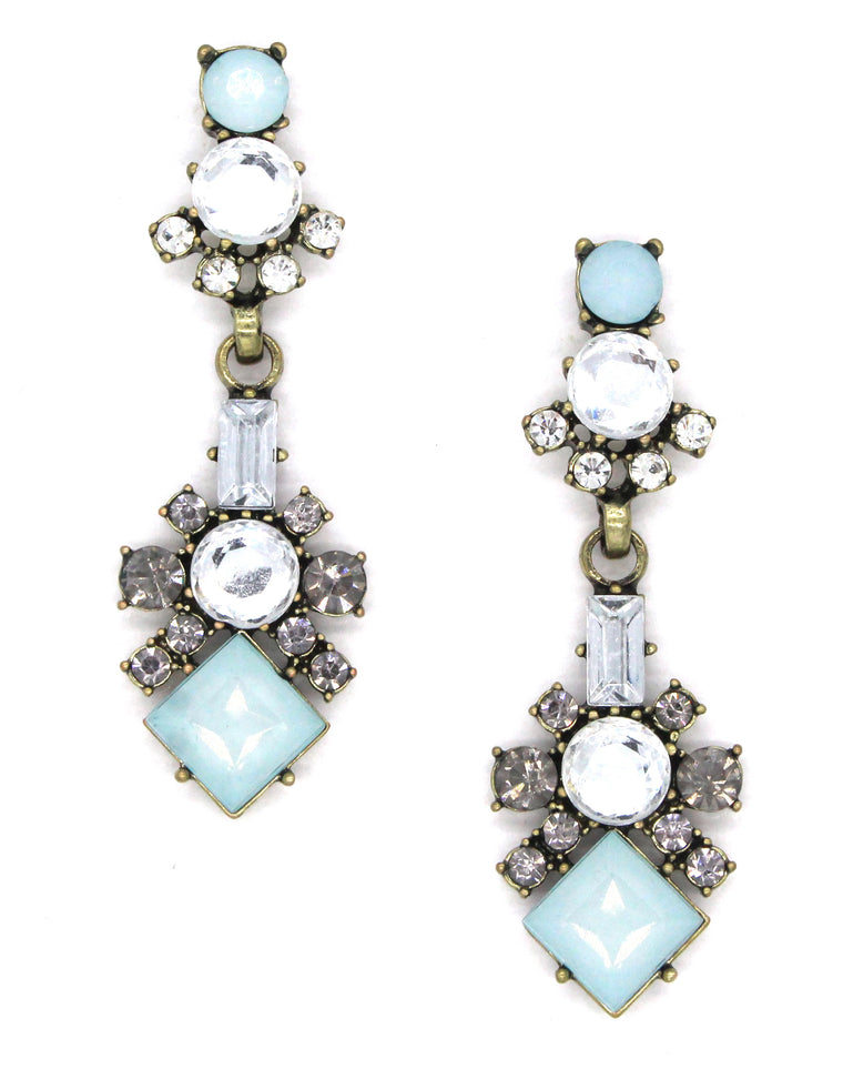 Piper Blue Crystal Earrings