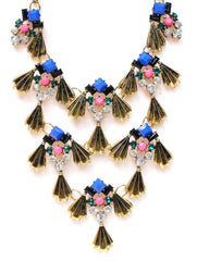 Vintage Jeweled Sparkle Statement Necklace