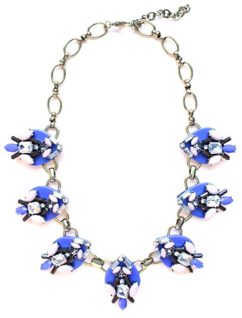 Jewel & Sparkle Plated Necklace- Royal
