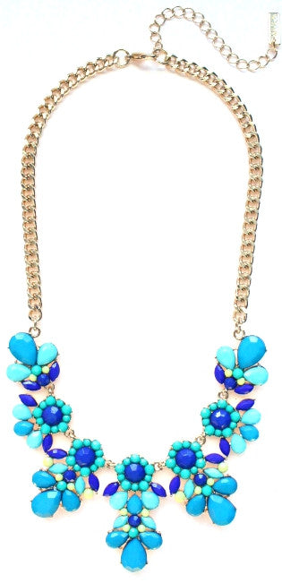 Jeweled Floral Necklace