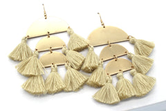 Raine Tassel Earrings- Ivory