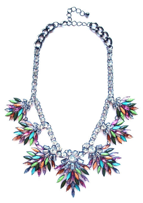 Luxe Colorful Rhinestone Necklace
