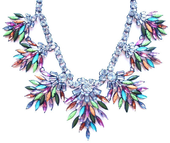 Luxe Colorful Rhinestone Necklace