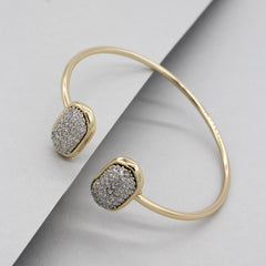 Alice Shimmer Cuff Bracelet- Gold