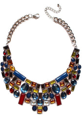 Luxe Mosaic Stone Statement Necklace