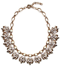Luxe Chunky Metal with Crystals Statement Necklace