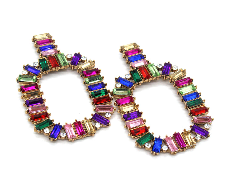 Mallory Shine Earrings- Rainbow