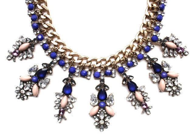 Luxe Royal Drops Bib Statement Necklace