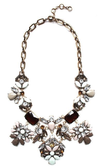 Luxe Floral Pastel Statement Necklace