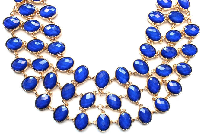 Egyptian Jeweled Collar Necklace- Royal