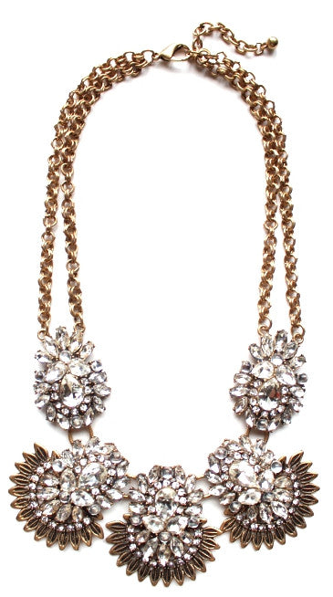 Crystal Rays Two Chain Necklace